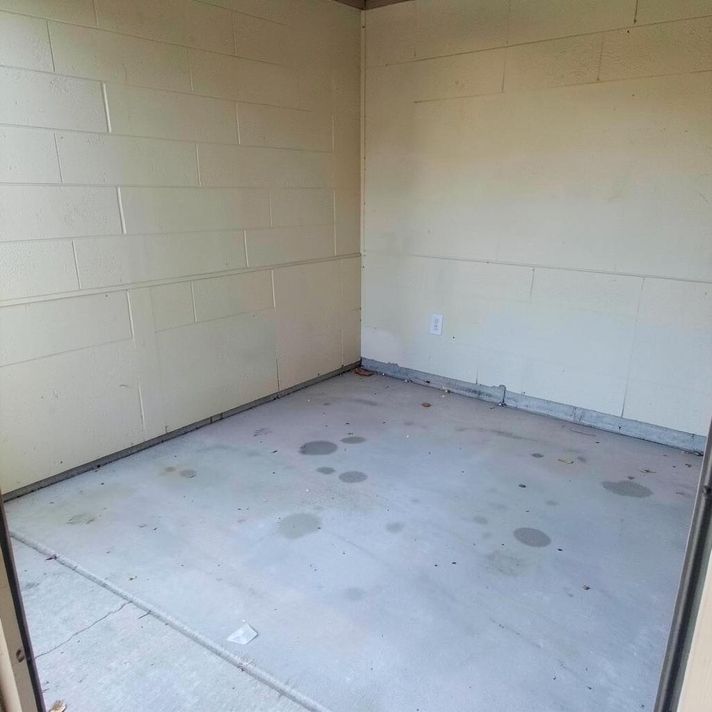 Example of a cleared, swept garage after a junk removal cleanout